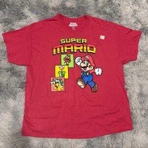 Super Mario Men's T-Shirt Red Size 3XL Nintendo
